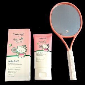 Hello Kitty Facial Sunscreen SPF 50 & Mirror New FullSz